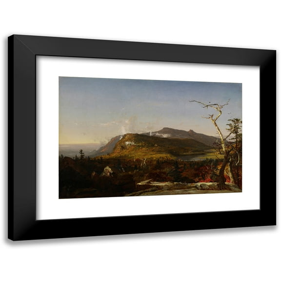 Jasper Francis Cropsey 14x11 Black Modern Framed Museum Art Print Titled - Catskill Mountain House (1855)