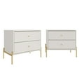 thumbnail image 1 of Manhattan Comfort Jasper Engineered Wood Nightstands in Off White (Set of 2), 1 of 10