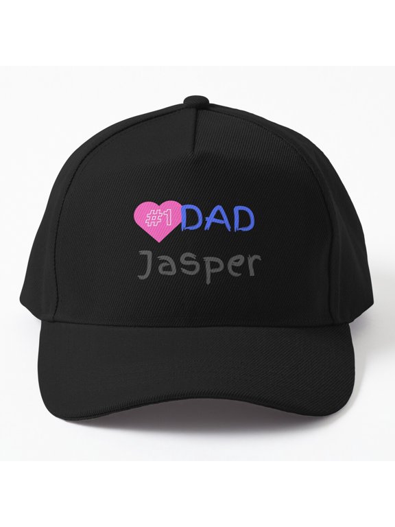 Jasper Number One Father Baseball Hat, Family Affection Name Tribute Design, Classic Cap