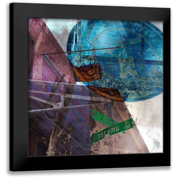 Jasper, Sisa 12x12 Black Modern Framed Museum Art Print Titled - Vickery Bars - Ft. Worth