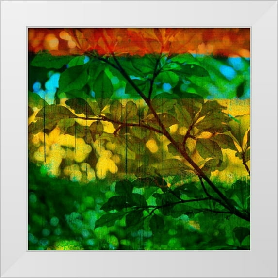 Jasper, Sisa 12x12 White Modern Wood Framed Museum Art Print Titled - Abstract Leaf Study I