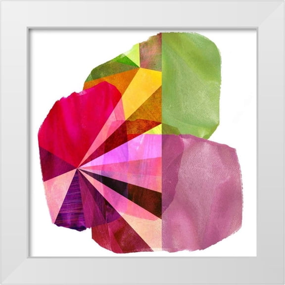 Jasper, Sisa 12x12 White Modern Wood Framed Museum Art Print Titled - Geo Mono Block I