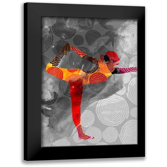 Jasper, Sisa 12x14 Black Modern Framed Museum Art Print Titled - Yoga Pose II