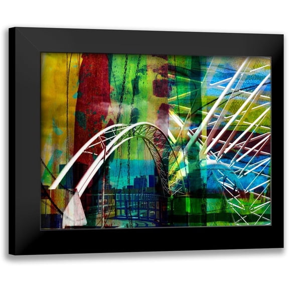 Jasper, Sisa 14x12 Black Modern Framed Museum Art Print Titled - Denver Bridge