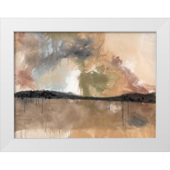 Jasper, Sisa 14x12 White Modern Wood Framed Museum Art Print Titled - Ambient Landscape II