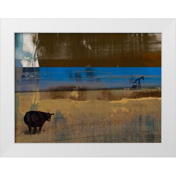 Jasper, Sisa 14x12 White Modern Wood Framed Museum Art Print Titled - Texas Gold