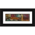 thumbnail image 1 of Jasper, Sisa 14x7 Black Ornate Wood Framed with Double Matting Museum Art Print Titled - Mountain City Panorama, 1 of 4