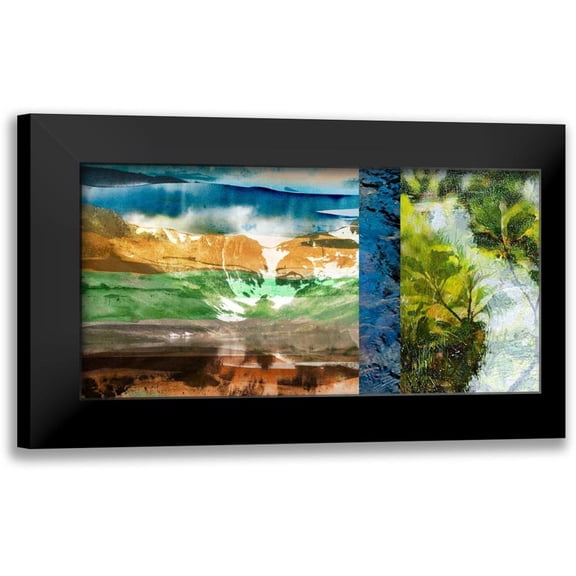 Jasper, Sisa 14x9 Black Modern Framed Museum Art Print Titled - Denver Panorama II