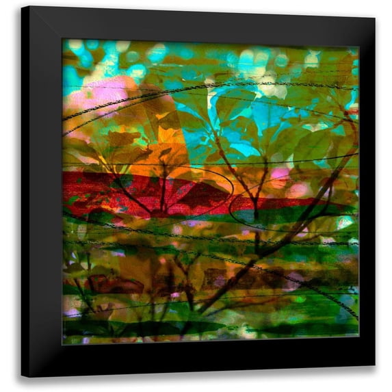 Jasper, Sisa 15x15 Black Modern Framed Museum Art Print Titled - Abstract Leaf Study III