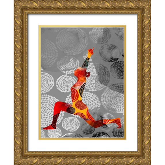 Jasper, Sisa 15x18 Gold Ornate Wood Framed with Double Matting Museum Art Print Titled - Yoga Pose IV