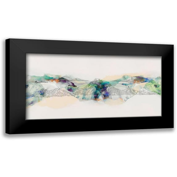 Jasper, Sisa 18x11 Black Modern Framed Museum Art Print Titled - Abstract Mountain Range