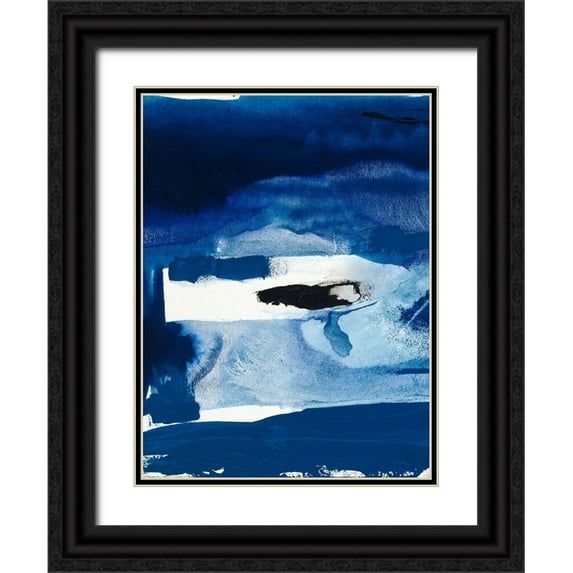 Jasper, Sisa 19x24 Black Ornate Wood Framed with Double Matting Museum Art Print Titled - Custom Blue Amore II