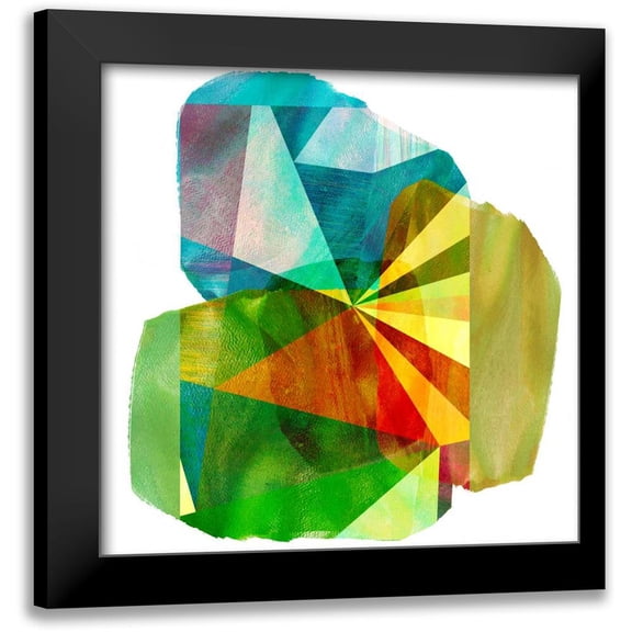 Jasper, Sisa 20x20 Black Modern Framed Museum Art Print Titled - Geo Mono Block II