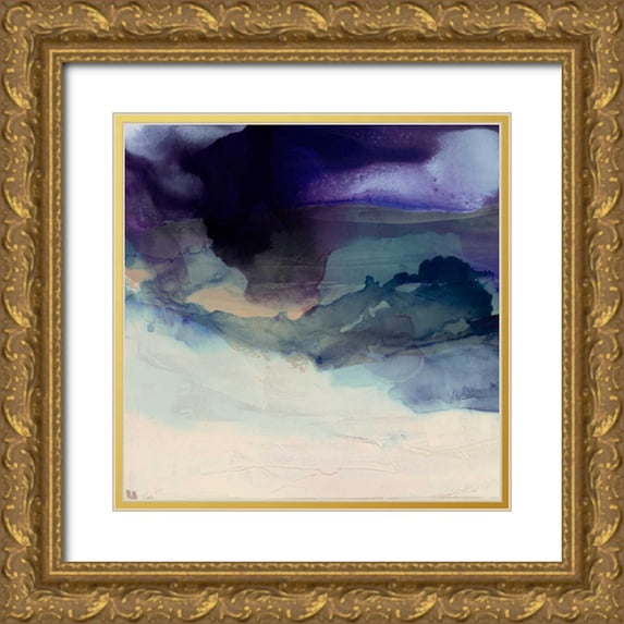 Jasper, Sisa 20x20 Gold Ornate Wood Framed with Double Matting Museum Art Print Titled - Purple Wunderlust I