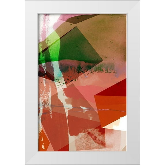 Jasper, Sisa 22x32 White Modern Wood Framed Museum Art Print Titled - Coral Shapes I