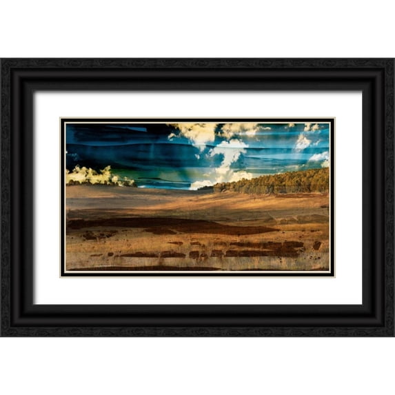 Jasper, Sisa 24x15 Black Ornate Wood Framed with Double Matting Museum Art Print Titled - Big Sky Country