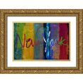 thumbnail image 1 of Jasper, Sisa 24x17 Gold Ornate Wood Framed with Double Matting Museum Art Print Titled - Abstract New York, 1 of 4