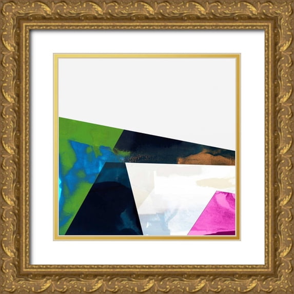 Jasper, Sisa 26x26 Gold Ornate Wood Framed with Double Matting Museum Art Print Titled - Block Detail IV