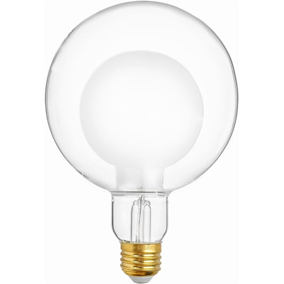 Jaspertronics G125 Decorative Dimmable Globe LED Edison Bulb 2700K Soft White 7W 40W Eqv Frosted Glass E26 Base for Pendant Lights 1 Unit per pack