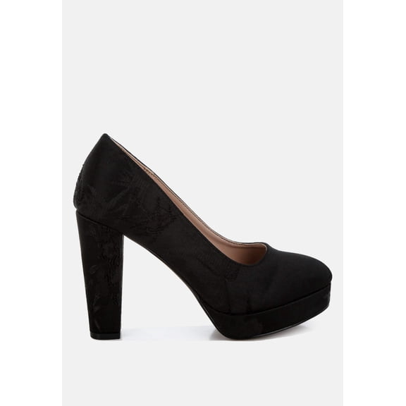 Jastour Platform Block Heel Pumps