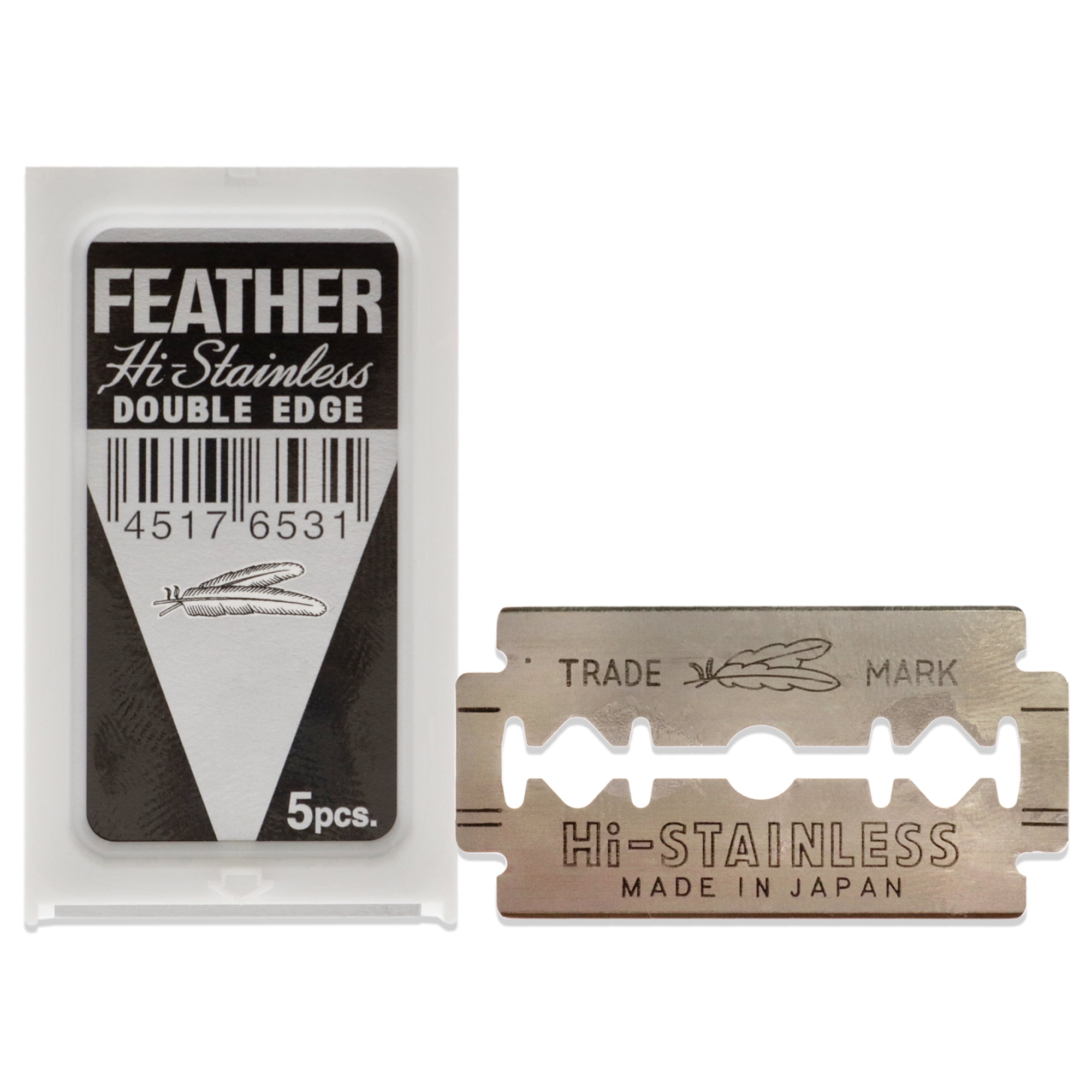 Jatai Feather Hi Stainless Double Edge Razor Blades , 5 Pc Blade