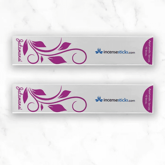 Jatamansi Incense Sticks 8" - 2 Packs, 10 Sticks Each | Earthy & Subtly Sweet Fragrance