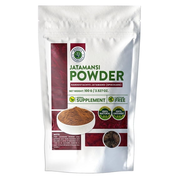 Jatamansi Powder (Rhizome) 100 Grams (3.53 oz.) Hair and Herbal Supplement