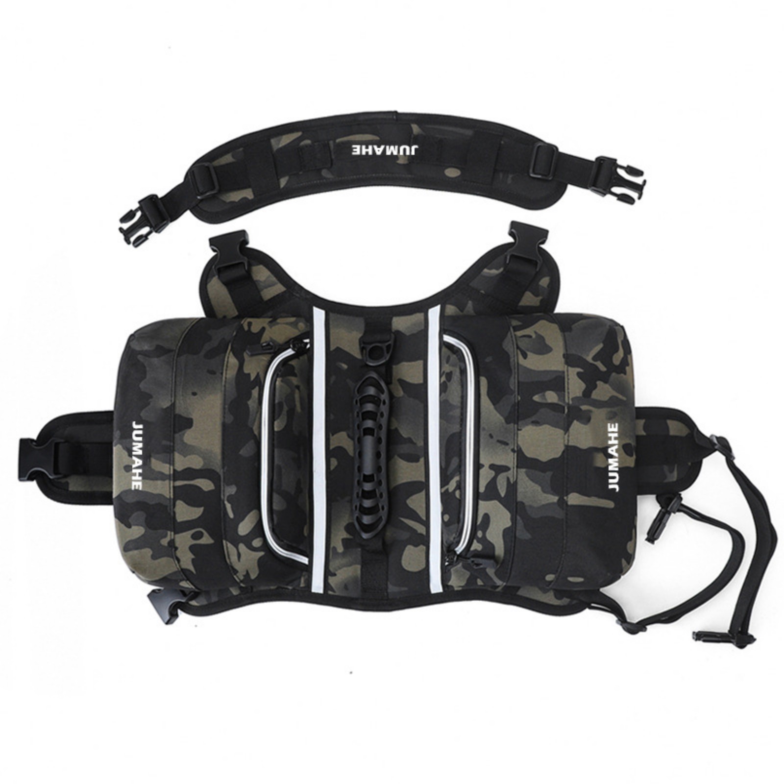 Jaucin Outdoor Dog Hiking Backpack Large Dog Hiking Backpack 2 in 1 Dog Saddle Bag Adjustable Straps Large Capacity Breathable and Waterproof Fabric