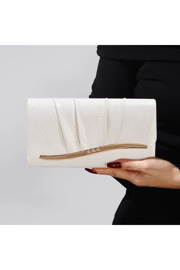 Women's White snakeskin clutch Shiny Evening Handbag Flap Square Clutch Handbag Elegant Wedding Hand Party Clutch Bag