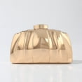 thumbnail image 1 of Jaucin Women's shiny clutch bag, gold wedding evening bag, metal box handbag, prom party shoulder bag, 1 of 8