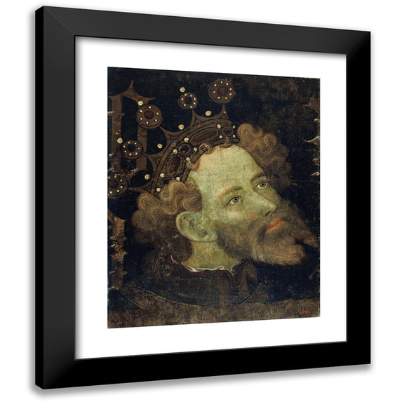 Jaume Mateu 20x24 Black Modern Framed Museum Art Print Titled - Peter IV the Ceremonious (1427)