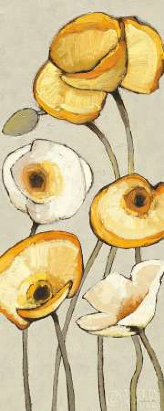 Jaune Gris Panel I Canvas Art - Shirley Novak (10 x 20)