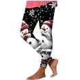 thumbnail image 1 of Jaunzuar Stretchy Leggings for Women High Waisted Snowman Print Yoga Pants Athletic Comfy Soft Leggings S, 1 of 6