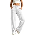 thumbnail image 1 of Jaunzuar Sweatpants Women Solid Color High Waisted Drawstring Pants Casual Cozy Loose Pants with Pockets XXL, 1 of 7