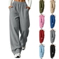 thumbnail image 1 of Jaunzuar Sweatpants Women Solid Color High Waisted Workout Pants Athletic Hiking Gym Pants with Pockets L, 1 of 10