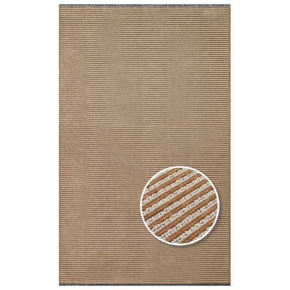 Java Beige Modern Cotton Area Rugs for Living Room Jacquard Textured Modern Rugs Soft Geometric Rug for Bedroom Mid Century Washable Rug Non-Slip Bohemian Carpet Perfect for Dining Room Office Beige