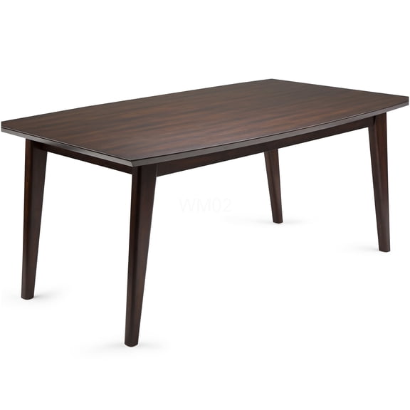Java Brown Mid-Century Modern Dining Table for 6 Person Family