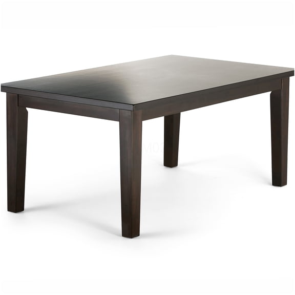 Java Brown Solid Wood Dining Table for 6, Modern Kitchen Table with Rectangular Top and Durable Lacquer Finish