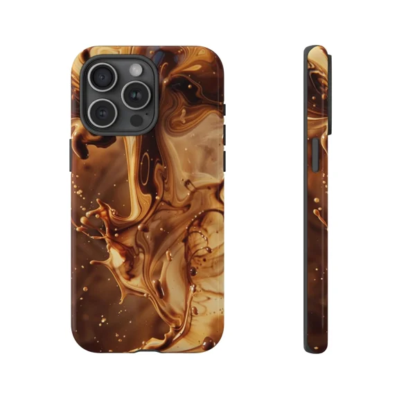 Java Coffee Hydro Dipped Pattern Case for iPhone 11-17 Pro Max
