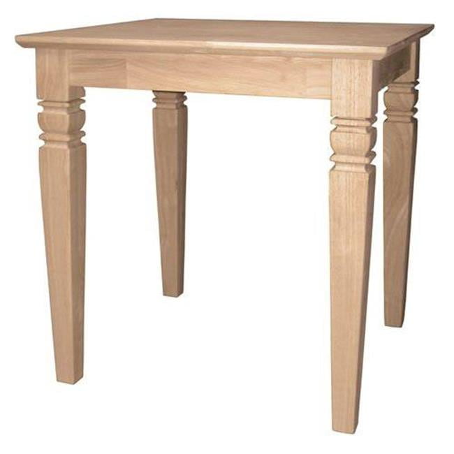 Classic Unfinished Parawood Java Square End Table