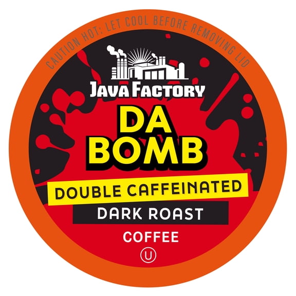 Java Factory Da Bomb Dark Roast Coffee Pods, Keurig Compatible, 40-Pack