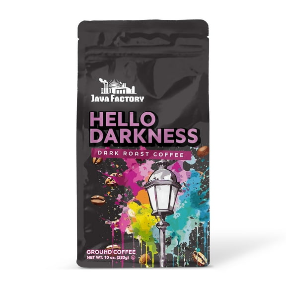 Java Factory Dark Roast Hello Darkness Flavored Ground Coffee Bags, 6 pk, 10 oz each