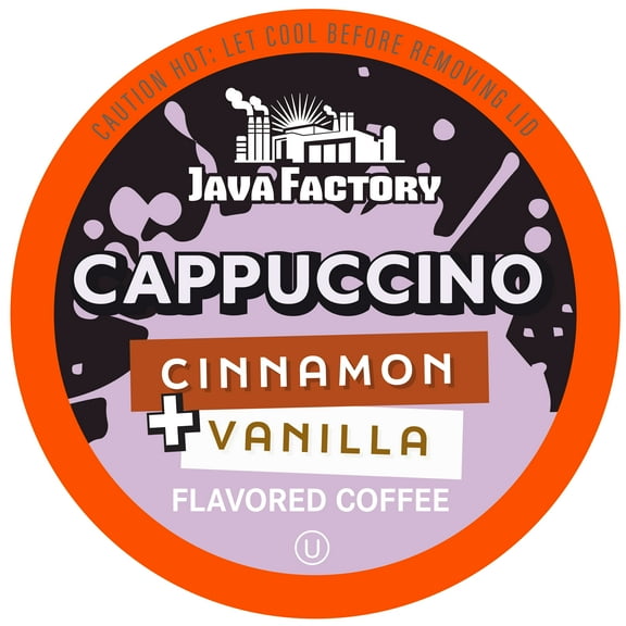 Java Factory Flavored Coffee Pods, Compatible with Keurig Brewers, Cappucino 40-Pack