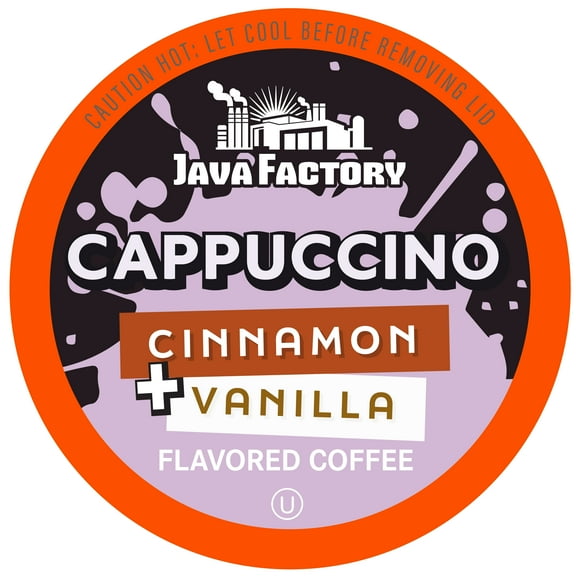 Java Factory Flavored Coffee Pods, Compatible with Keurig Brewers, Cappucino 80-Pack