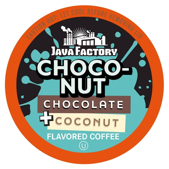 Java Factory Flavored Coffee Pods, Compatible with Keurig Brewers, Choconut 80-Pack