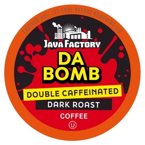 Java Factory Da Bomb Dark Roast Coffee Pods, Keurig Compatible, 40-Pack