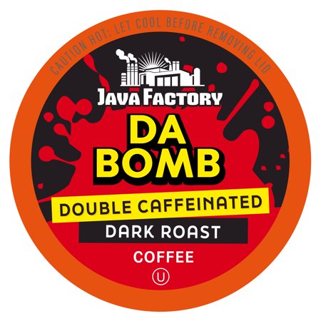 Java Factory Da Bomb Dark Roast Coffee Pods, Keurig Compatible, 40-Pack