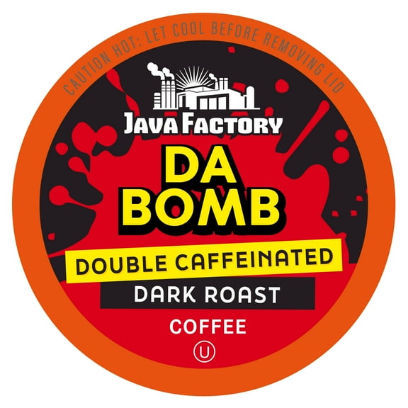 Java Factory Da Bomb Dark Roast Coffee Pods, Keurig Compatible, 80-Pack
