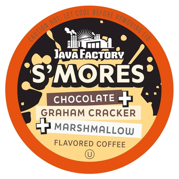 Java Factory Flavored Coffee Pods, Compatible with Keurig Brewers, S'Mores 40-Pack