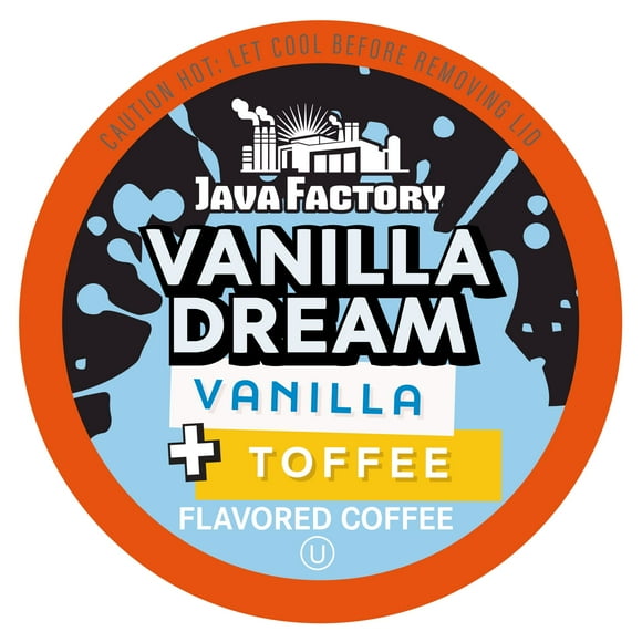 Java Factory Flavored Coffee Pods, Compatible with Keurig Brewers, Vanilla Dream 40-Pack